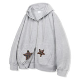 Check Pocket 2way Zip-Up Hoodie - 2COLOR