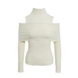 【MADE】Turtleneck off-shoulder knit