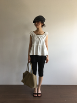 Meadow punched frill sleeveless top (2color) 