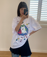 キャット&ドッグインスイートホームTシャツ - ホワイト