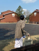 No.1211 B thin check SHIRT
