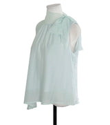 [ mist touch ] obisi ribbon shirring chiffon bl