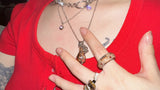 Pierced beads choker (4color)