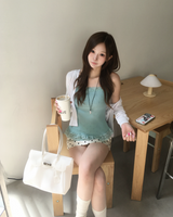 Satin dot skirt