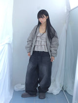 Texture Shirring Jumper