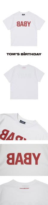 ベイビーロゴハーフTシャツ WHITE