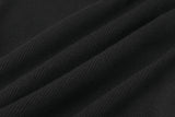 Jewel cross back tank top - black