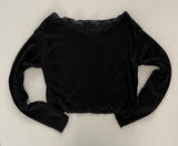 Arok Boat Neck Boucle Long Sleeve Cropped Loose Fit Knit 3 Colors