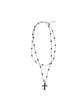 Black Cross Layered Necklace