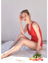 Silhouette Swimsuit Red
