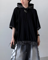 Crunch Layered Half Hoodie