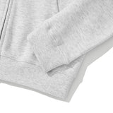 KIRSH PLAIN SLIM FIT CROP HOODIE ZIP UP - GRAY   