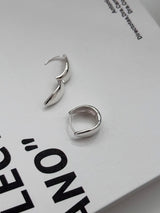925silver] スリットワンタッチピアス