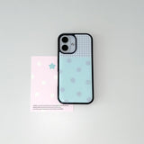 [MADE] [+MagSafe] DOT PATCH PHONE CASE MINT (glass black bumper)
