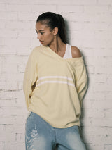 COZY VネックL/S (イエロー)