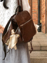 Classic bow bakcpack_chocolate brown