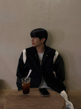 Stadium varsity collar jacket