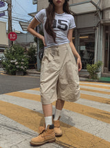 Fresh Pintuck Bermuda Pants