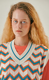 FRIEZE KNIT VEST