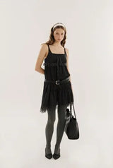 Antique lace dress - black
