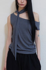 Thira stripe 2-way tee