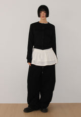 FRILL RIB KNIT CARDIGAN