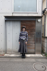 saros ストライプジップアップ - ネイビー(1)