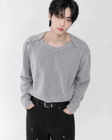(UNISEX) Double Henley Neck Long Sleeve