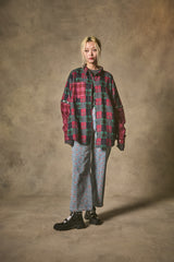 2WAYバックジップチェックシャツ