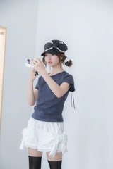 ビッグ リボン パンツ(WHITE)