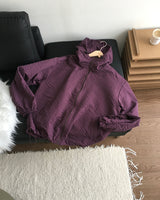 Burnt Check Hood Windbreaker