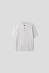 LMN ロンツイストクーリングヘンリーネック半袖ニットウェア(6カラー)