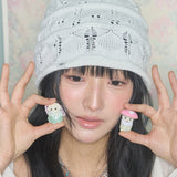 nostalgic knit beanie white