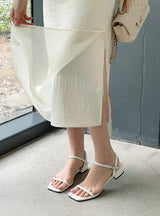 Corinne Layered Chiffon Slit Maxi Long Skirt