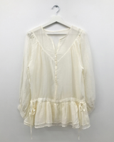 Pane see-through blouse (2color)