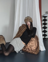 Regina cut half fur coat
