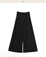 [ high waist ] raw hour wide pintuck maxi sl
