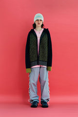 GRADATION STRIPE BEANIE / LIGHT GREEN