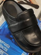 ASCLO Leather Loafer Mules 