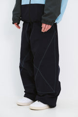 STITCH BOX WIDE TRACK PANTS DARK NAVY