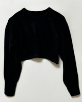 (WARMER DETAIL!) シッククロップドワイドルーズラウンドニット - 2 COLOR