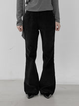 Corduroy semi-bootcut pants