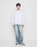 25FW ベーシックロゴナッピングスウェットシャツ メランジ