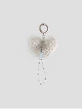 heart keyring_ivory