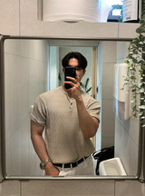 Slaig Skirt Summer Cooling Henry Neck Short Sleeve Knit