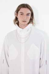 Relaxed and casual lapel and stand-up collar shirt