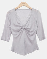 Tuna Twisted Shirred 7-Sleeve T-Shirt
