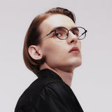 Knouun polygon titanium glasses CODE. 102. E Black N Gray