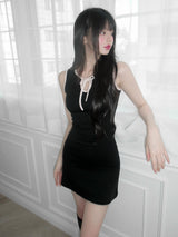 [Limited quantity] Watering Ribbon Mini Dress