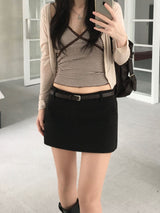 Vine Low-rise Mini Skirt (4 colors)
